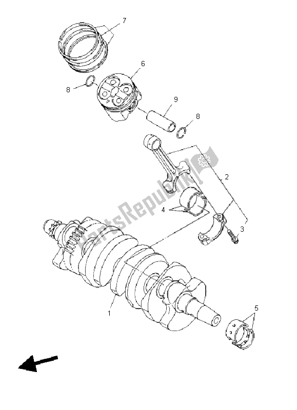 Toutes les pièces pour le Vilebrequin Et Piston du Yamaha XJ6N 600 2011