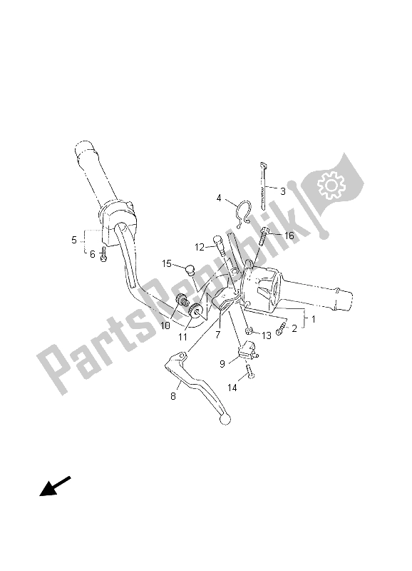 All parts for the Handle Switch & Lever of the Yamaha FZS 600 Fazer 2003