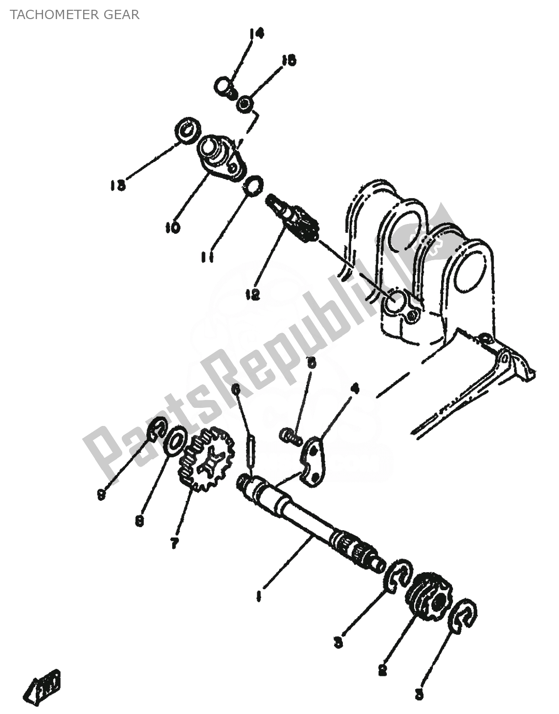 Todas las partes para Engranaje De Tacómetro de Yamaha RD 250 1981
