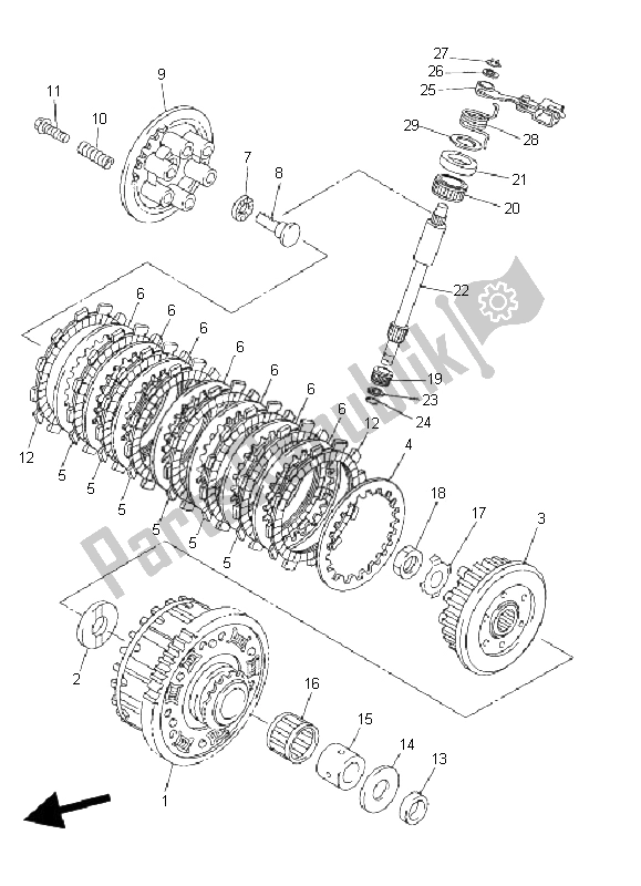 Wszystkie części do Sprz? G? O Yamaha FZ6 SS Fazer 600 2006