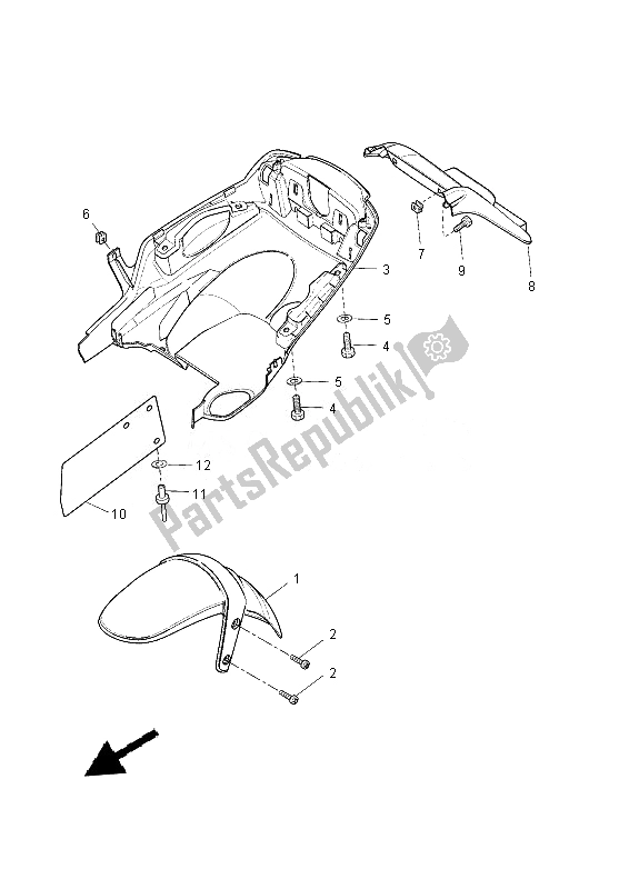 All parts for the Fender of the Yamaha EW 50N 2013