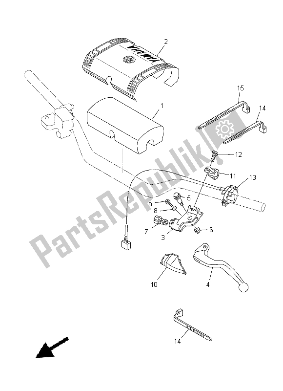 Tutte le parti per il Impugnatura Interruttore E Leva del Yamaha YZ 250 2015