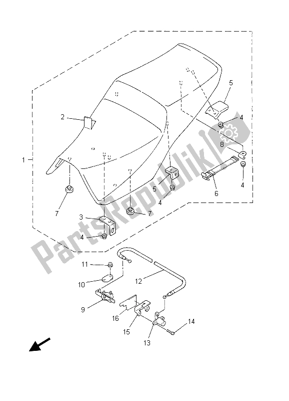 Tutte le parti per il Posto A Sedere del Yamaha FZS 600 Fazer 2003