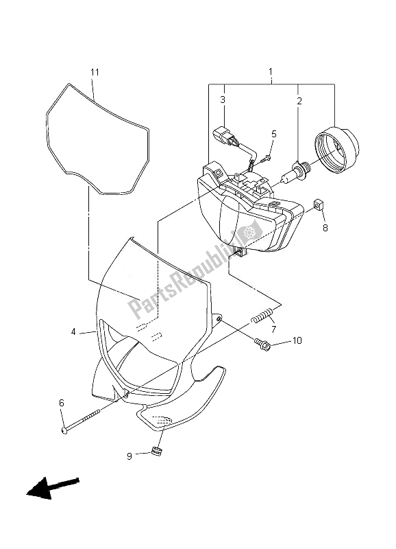 Toutes les pièces pour le Phare du Yamaha WR 250F 2007