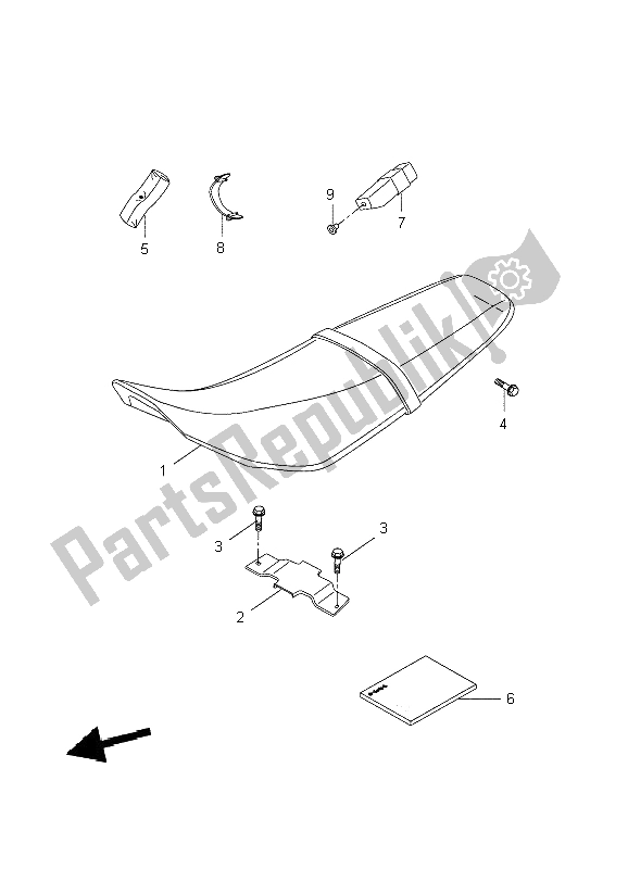 Wszystkie części do Siedzenie Yamaha WR 125R 2009