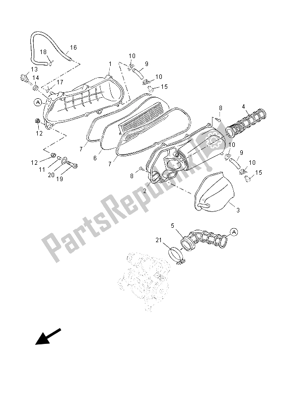 Todas as partes de Ingestão 2 do Yamaha YP 125R MBL2 2015