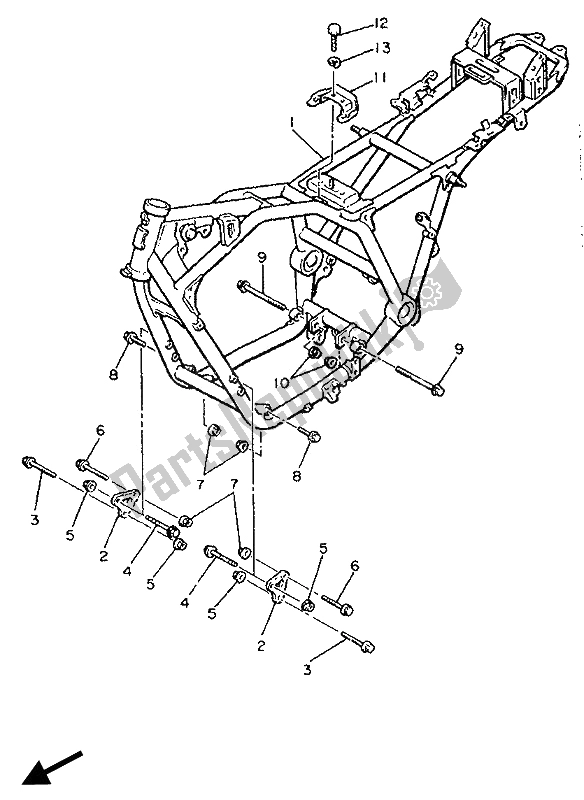 Toutes les pièces pour le Aile du Yamaha XJ 900 1990