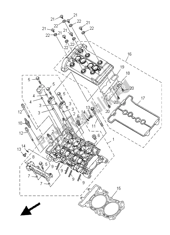 Toutes les pièces pour le Culasse du Yamaha XT 1200Z 2014