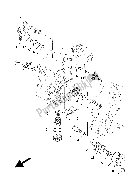 Todas las partes para Bomba De Aceite de Yamaha YP 400R 2015