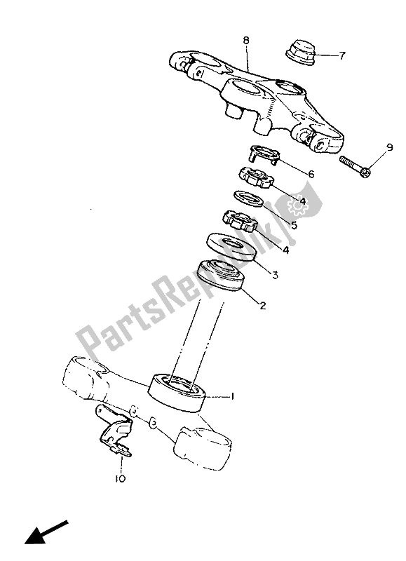 Todas las partes para Direccion de Yamaha FZ 750 Genesis 1990