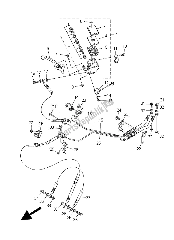 Wszystkie części do Przedni Cylinder G?ówny Yamaha XT 1200 ZE 2014