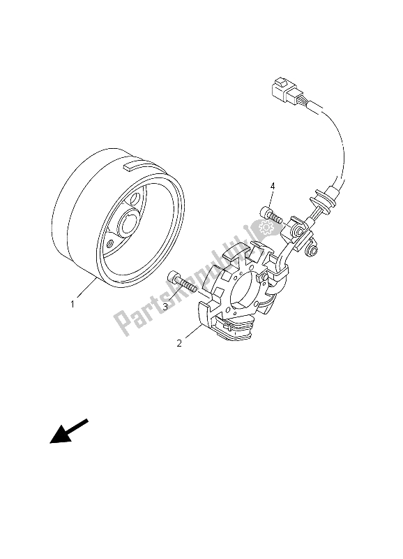 Tutte le parti per il Generatore del Yamaha TT R 125 SW LW 2003