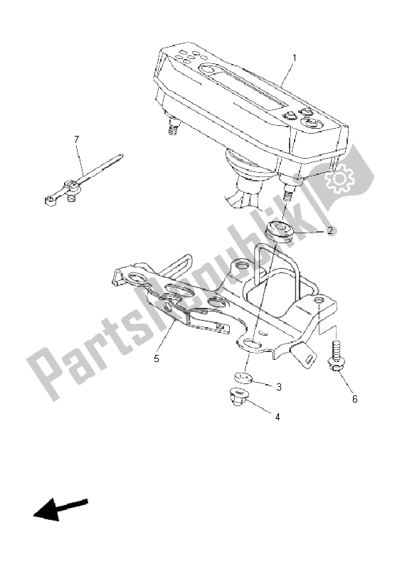 All parts for the Meter of the Yamaha WR 250X 2008