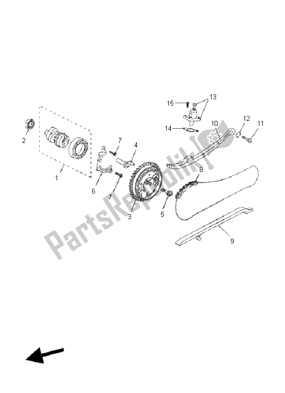 All parts for the Camshaft & Chain of the Yamaha VP 125 X City 2010