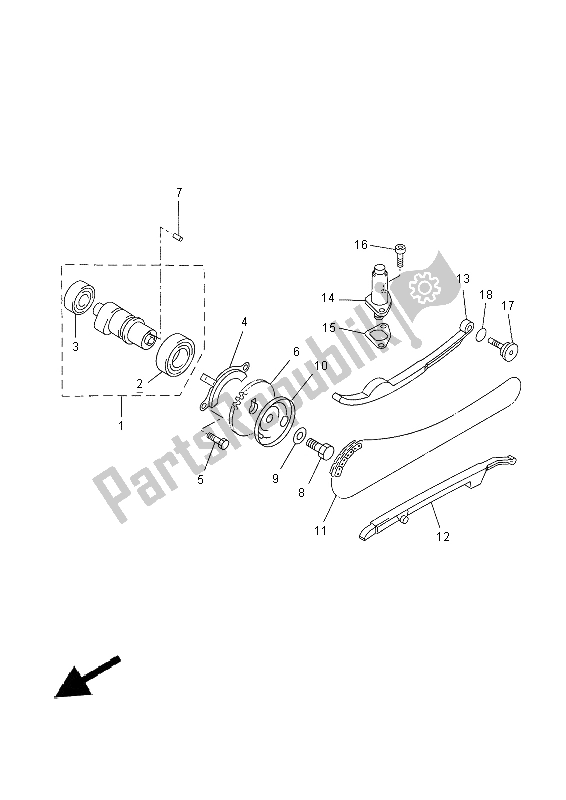 All parts for the Camshaft & Chain of the Yamaha YP 250 RA 2014