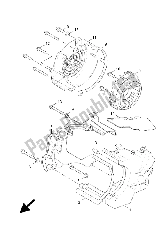 Todas as partes de Cobertura De Ar E Ventilador do Yamaha NXC 125 Cygnus X 2009