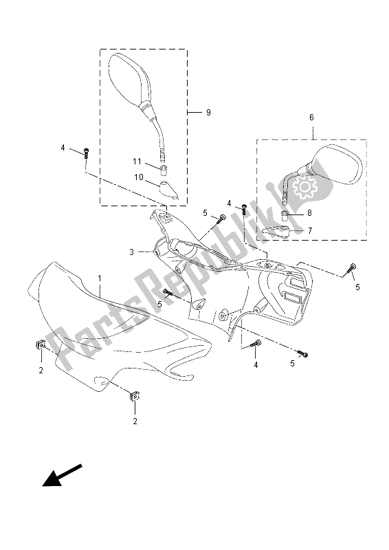 Wszystkie części do Os? Ona 1 Yamaha YN 50F 2015