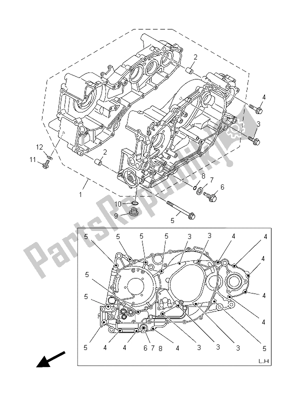 Todas as partes de Bloco Do Motor do Yamaha XP 500 2015