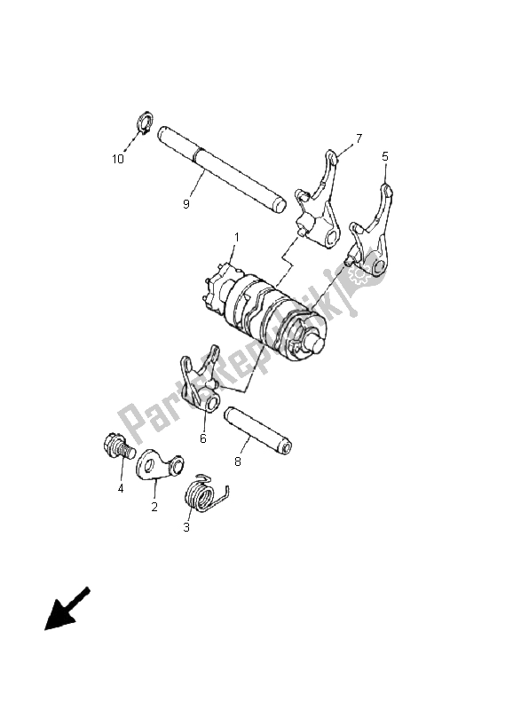 Todas las partes para Cambio De Leva Y Horquilla de Yamaha TDR 125 2001