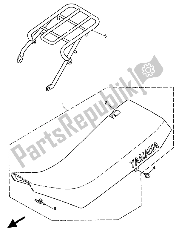 All parts for the Seat of the Yamaha DT 125R 1993