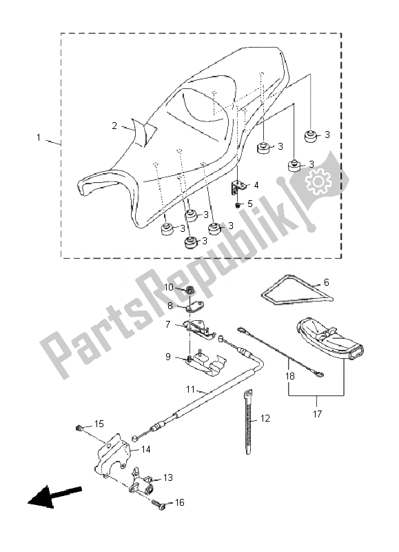 Tutte le parti per il Posto A Sedere del Yamaha XJ6 NA 600 2010