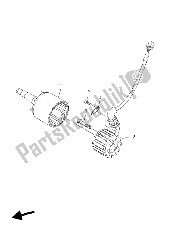 All parts for the Generator of the Yamaha FZ1 N Fazer 1000 2009