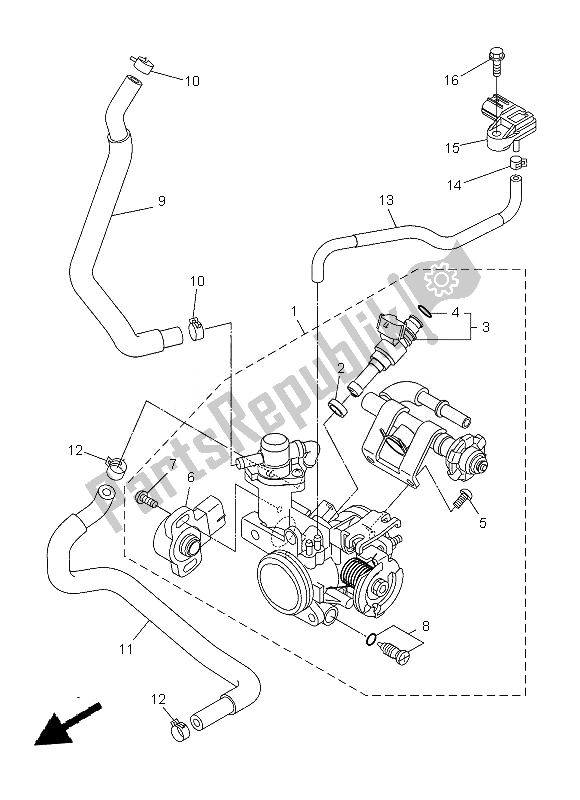 Todas las partes para Ingesta 2 de Yamaha WR 250R 2013