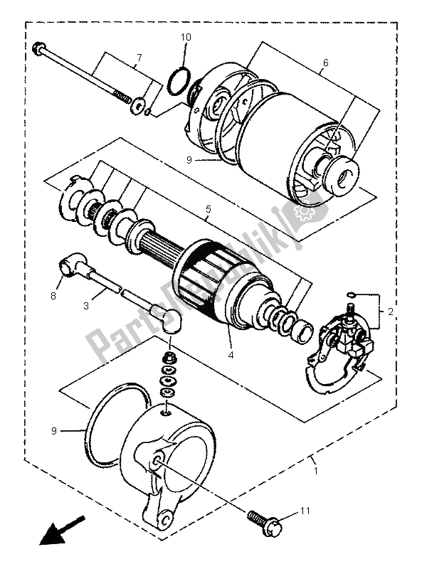 Todas as partes de Motor De Arranque do Yamaha XJ 600S Diversion 1996