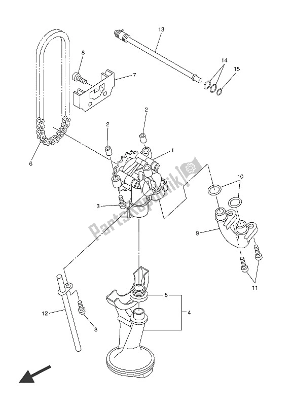 Alle onderdelen voor de Oliepomp van de Yamaha XJ6S 600 2016
