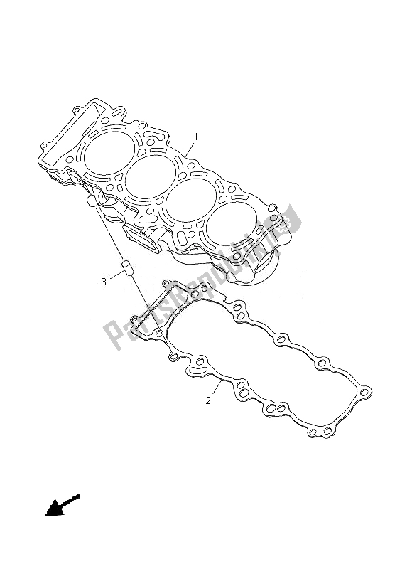 All parts for the Cylinder of the Yamaha YZF R1 1000 2013