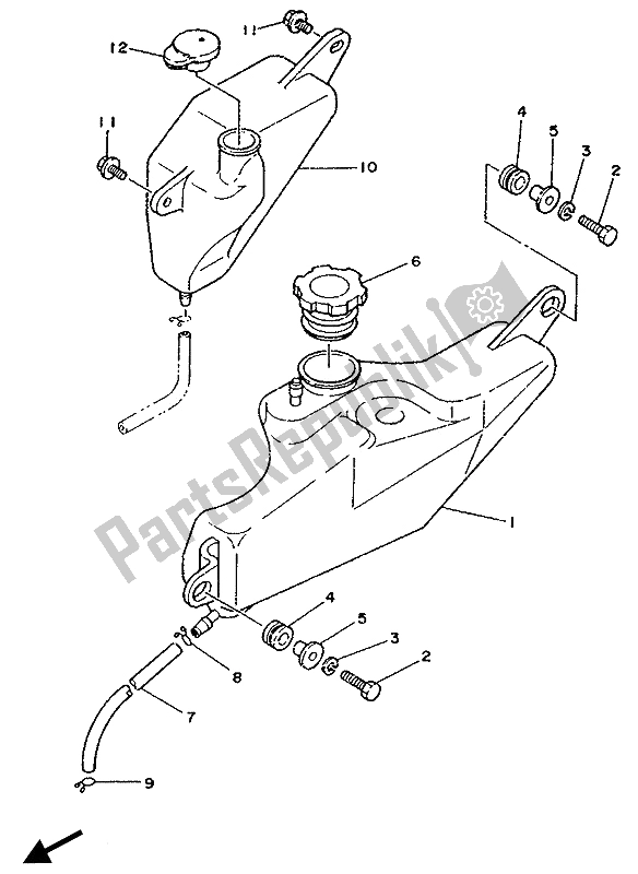 Tutte le parti per il Serbatoio Dell'olio del Yamaha TZR 125 1990