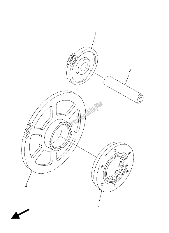 All parts for the Starter of the Yamaha XJ6F 600 2015