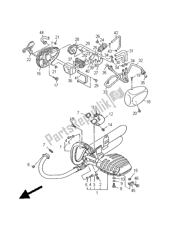 Wszystkie części do Wydechowy Yamaha XV 535 Virago 2000