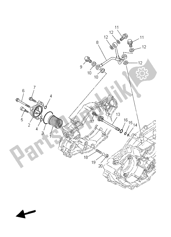 All parts for the Oil Cleaner of the Yamaha WR 250F 2006