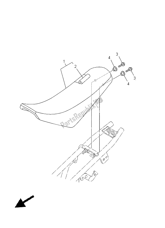 Wszystkie części do Siedzenie Yamaha TT R 50E 2014