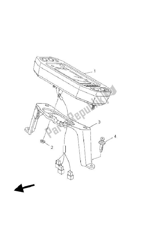 All parts for the Meter of the Yamaha YFM 450F Kodiak 4X4 2003