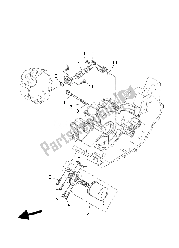 All parts for the Oil Cleaner of the Yamaha MT 01 1670 2007