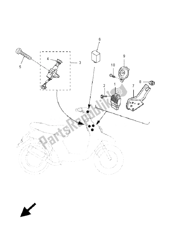 Tutte le parti per il Elettrico 1 del Yamaha CW 50L BWS 2007