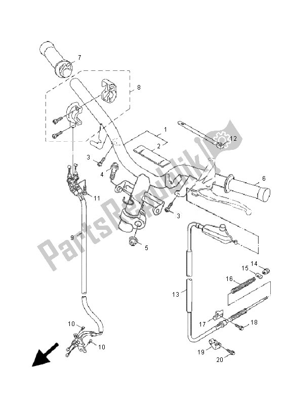 Tutte le parti per il Maniglia E Cavo Dello Sterzo del Yamaha XC 125 Cygnus X 2007