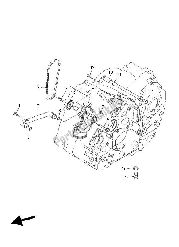 All parts for the Oil Pump of the Yamaha XVS 950A 2011