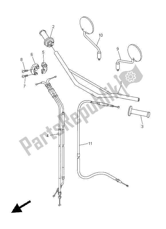 Wszystkie części do Uchwyt Kierownicy I Kabel Yamaha WR 250X 2014