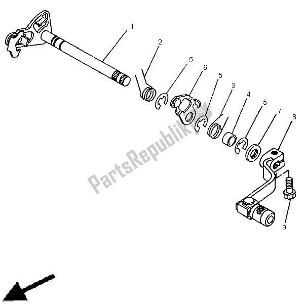 Toutes les pièces pour le Arbre De Changement du Yamaha YZ 80 LW 1999