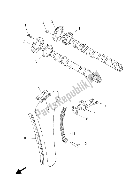 Toutes les pièces pour le Arbre à Cames Et Chaîne du Yamaha YZF R7 700 1999