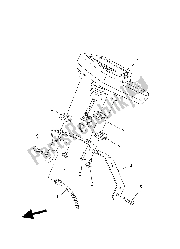 All parts for the Meter of the Yamaha XT 660R 2009