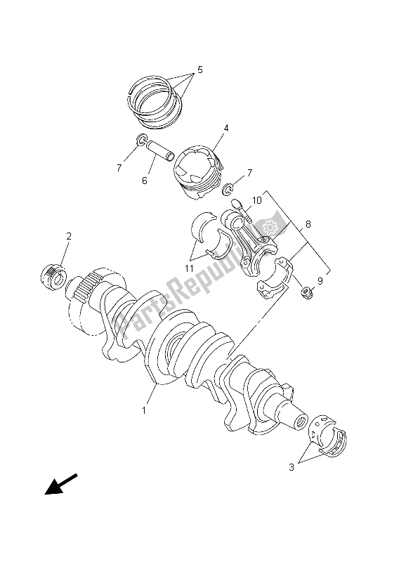 All parts for the Crankshaft & Piston of the Yamaha FZS 1000 S Fazer 2003