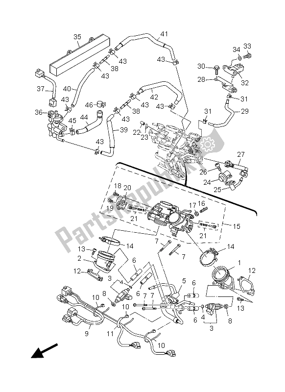 Todas las partes para Consumo de Yamaha XV 1900A 2012