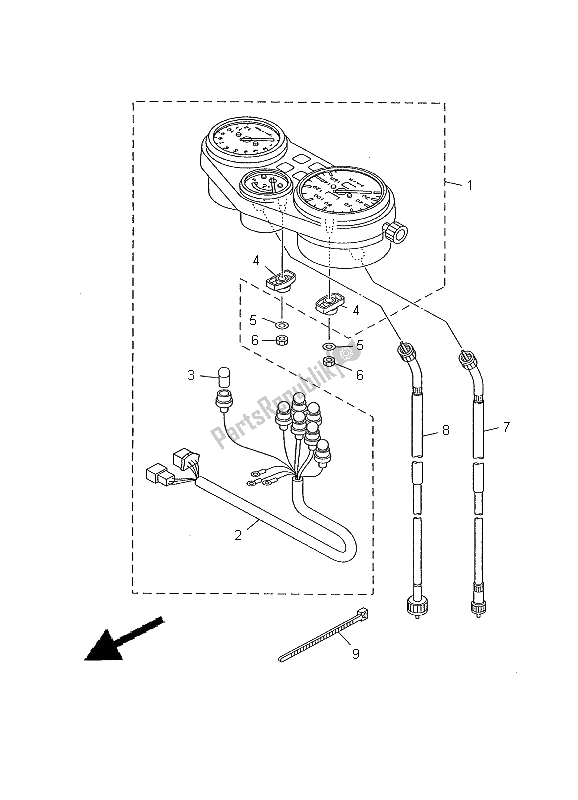 Tutte le parti per il Metro del Yamaha TDR 125 2000