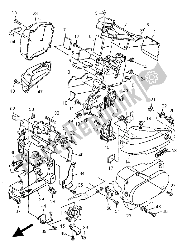 Todas las partes para Cubierta Lateral de Yamaha XVS 1100 Dragstar 1999