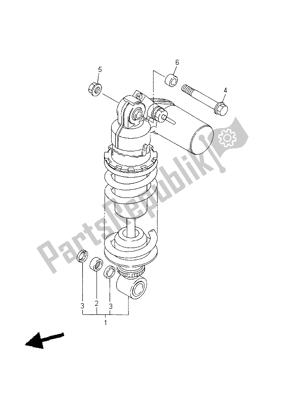 Tutte le parti per il Sospensione Posteriore del Yamaha YZF R6 600 2002