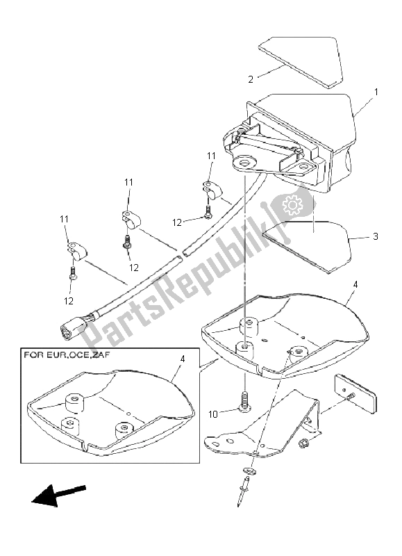 Todas las partes para Luz De La Cola de Yamaha WR 250F 2011